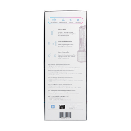 Max 2 - Bluetooth App-controlled Male Masturbator - White