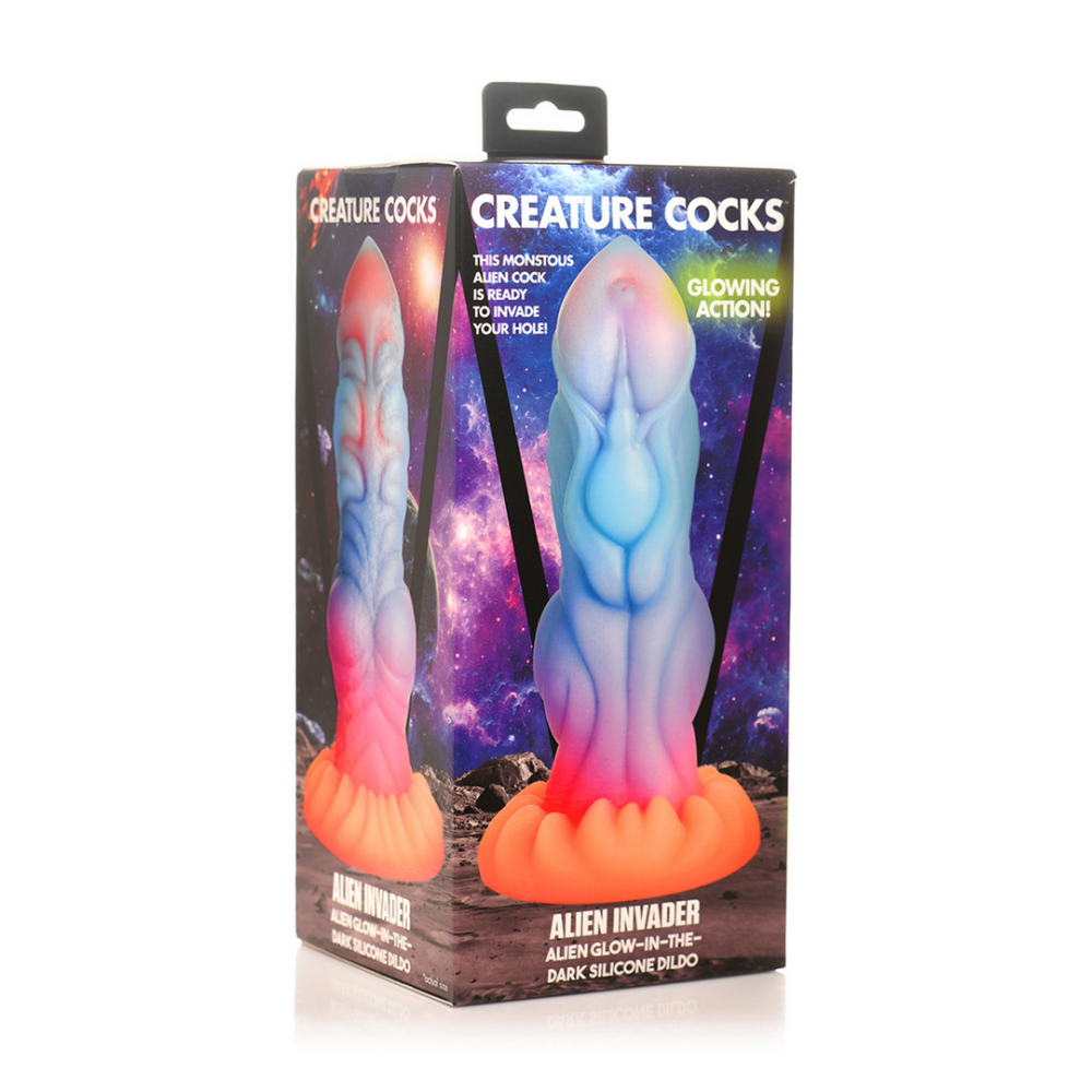 Alien Invader - Alien Glow-in-the-Dark Silicone Dildo