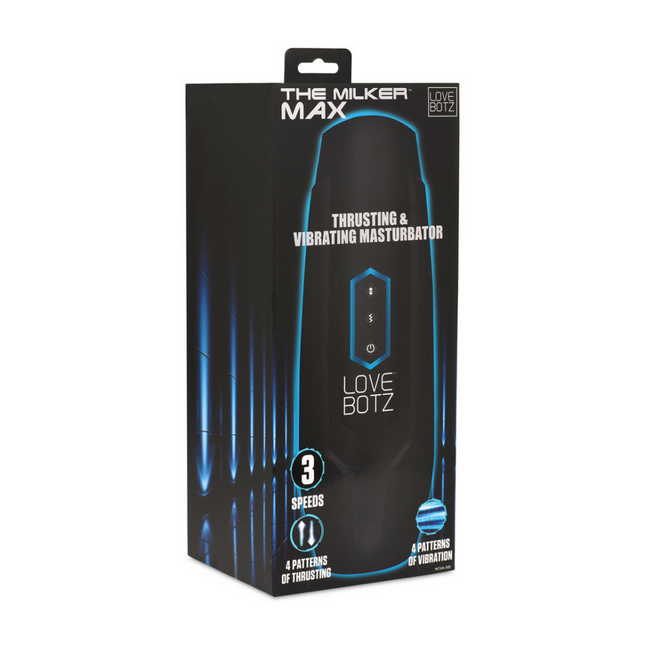 The Milker Max - 14X Thrusting and Vibrating Masturbator - Black
