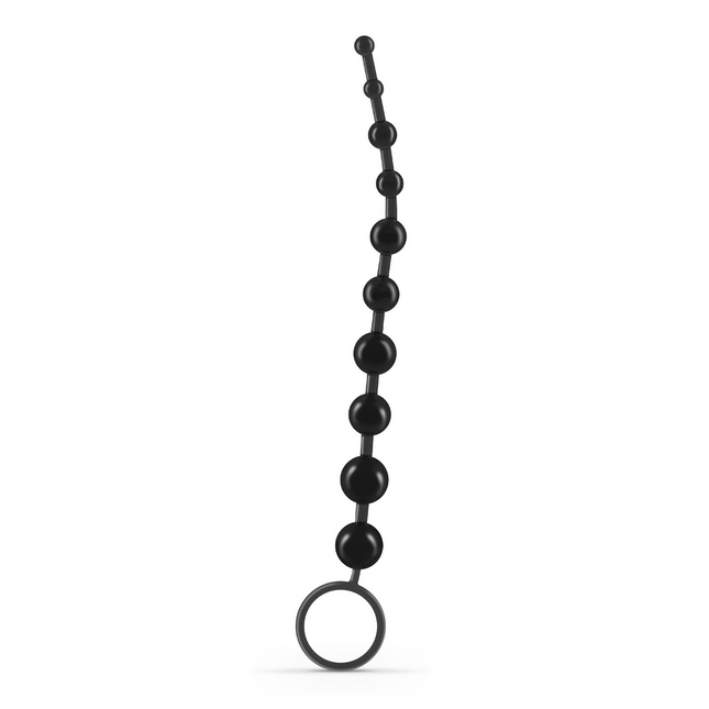 Perlas Anales Básicas - Cadena de 10 Perlas - Negra