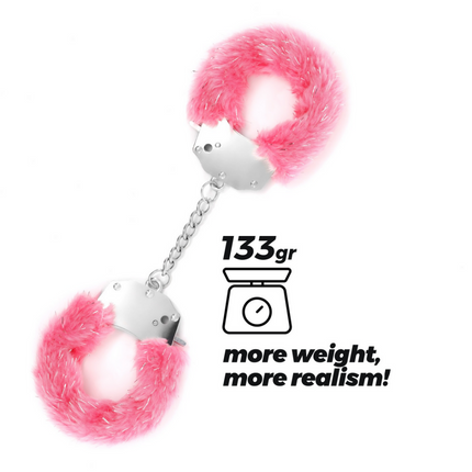 Spangle - Esposas de metal con peluche - Rosa