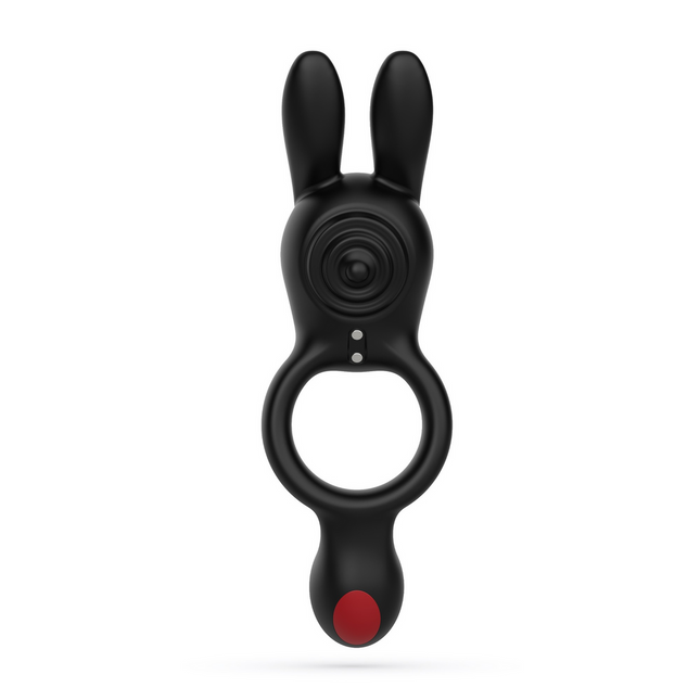 Dingo - Anillo Vibrador Doble con Control Remoto - Negro