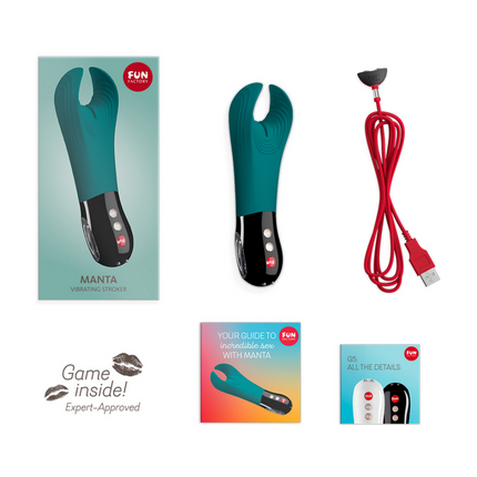 Manta - Vibrating Masturbator - Deep Sea Blue/Black
