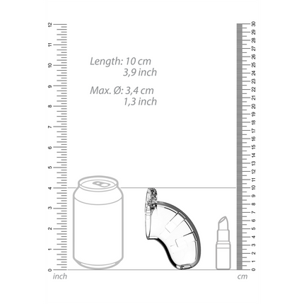 Model 15 Chastity Cock Cage with Urethral Sounding - 3.5 / 9 cm
