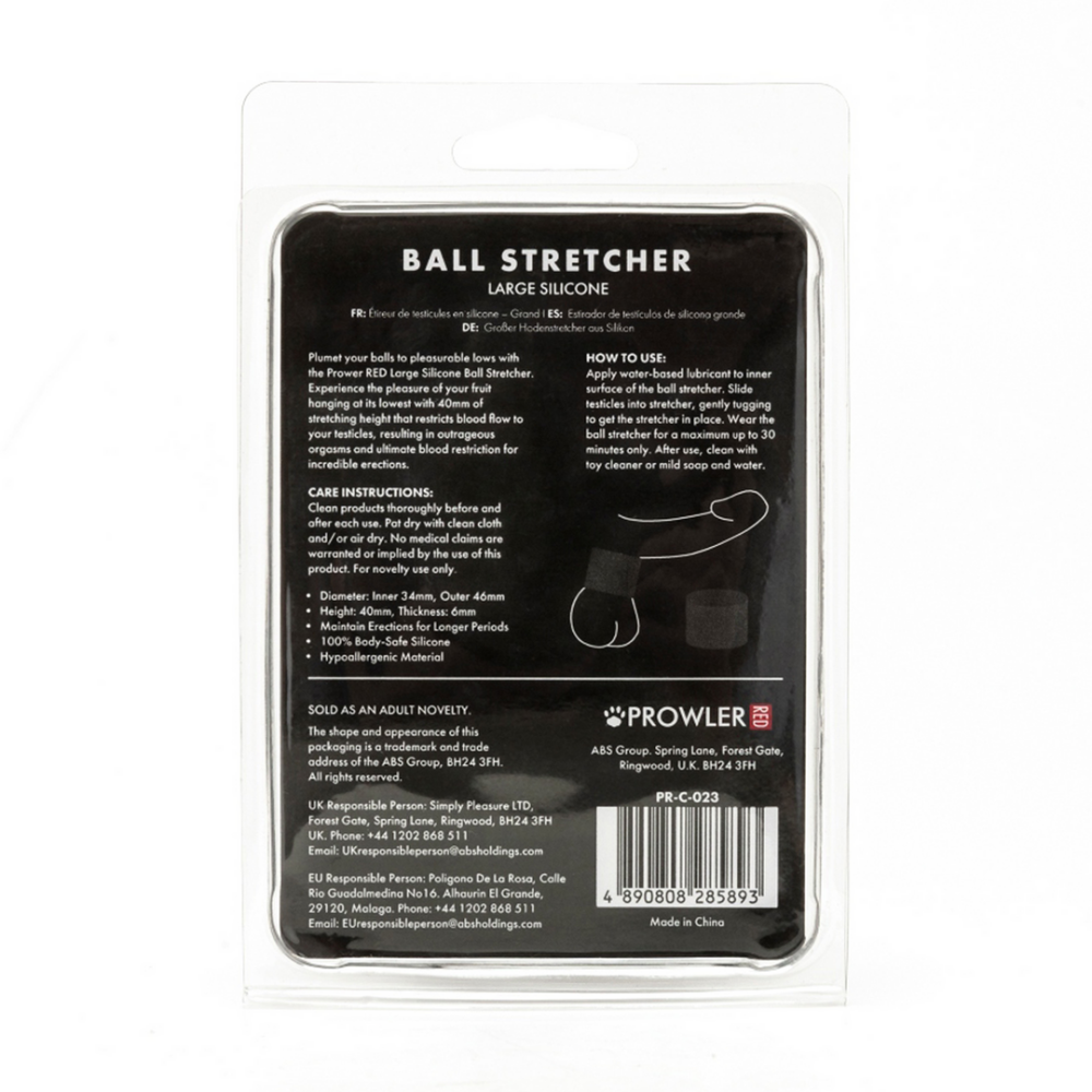 Silicone Ball Stretcher - Large - Black